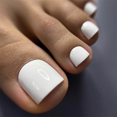 French false toenails pure - french,