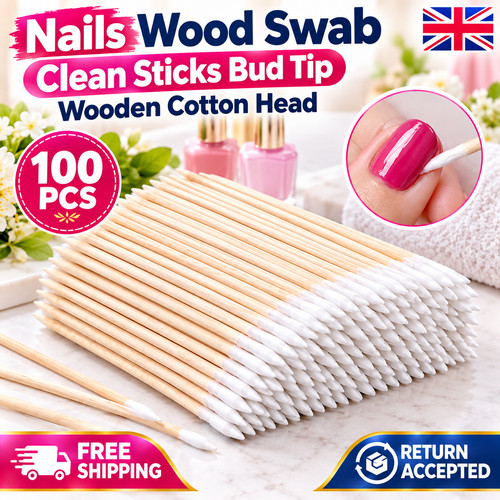 Wooden nail swab - swab, cotton