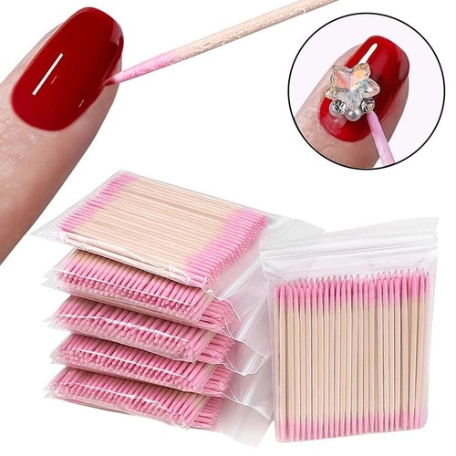 100pcs wooden cotton swabs - 100pcs,