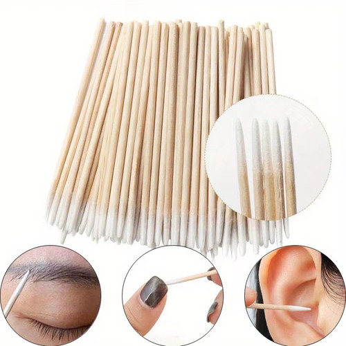 100pcs nails wood cotton - 100pcs, swab