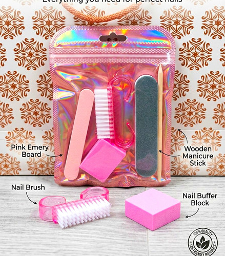 Piece pink manicure - 5-piece, &