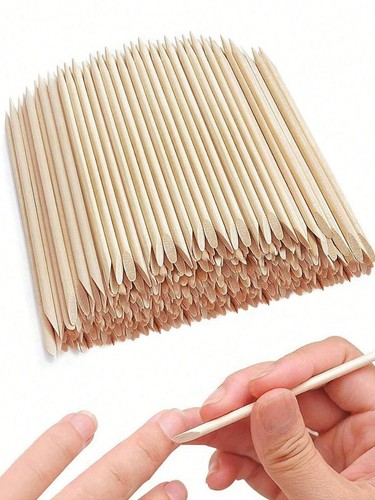 100pcs orange wood nail - orange,