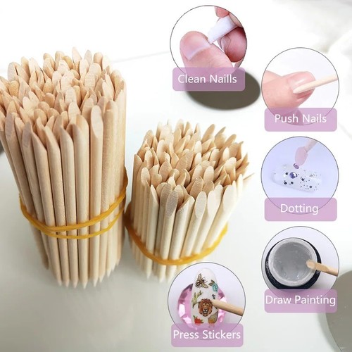 Orange wood nail - orange,