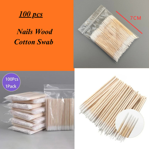 Nails wood cotton - cotton, swab