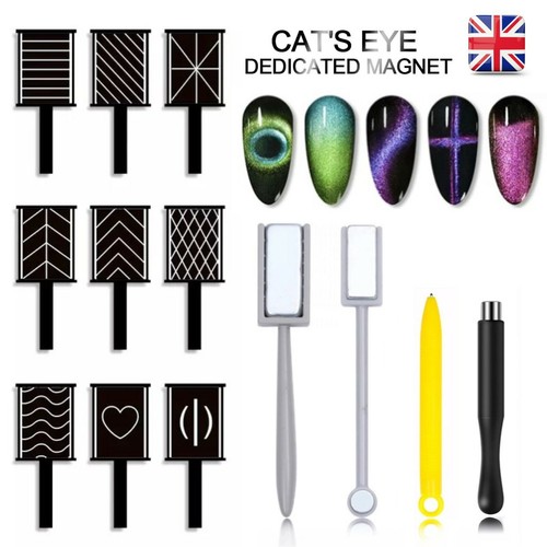 Nail cat eye magnet - cat, plate