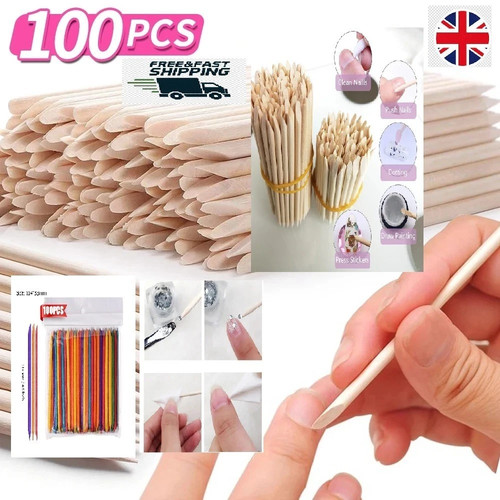 100pcs nail art orange wood - nail,